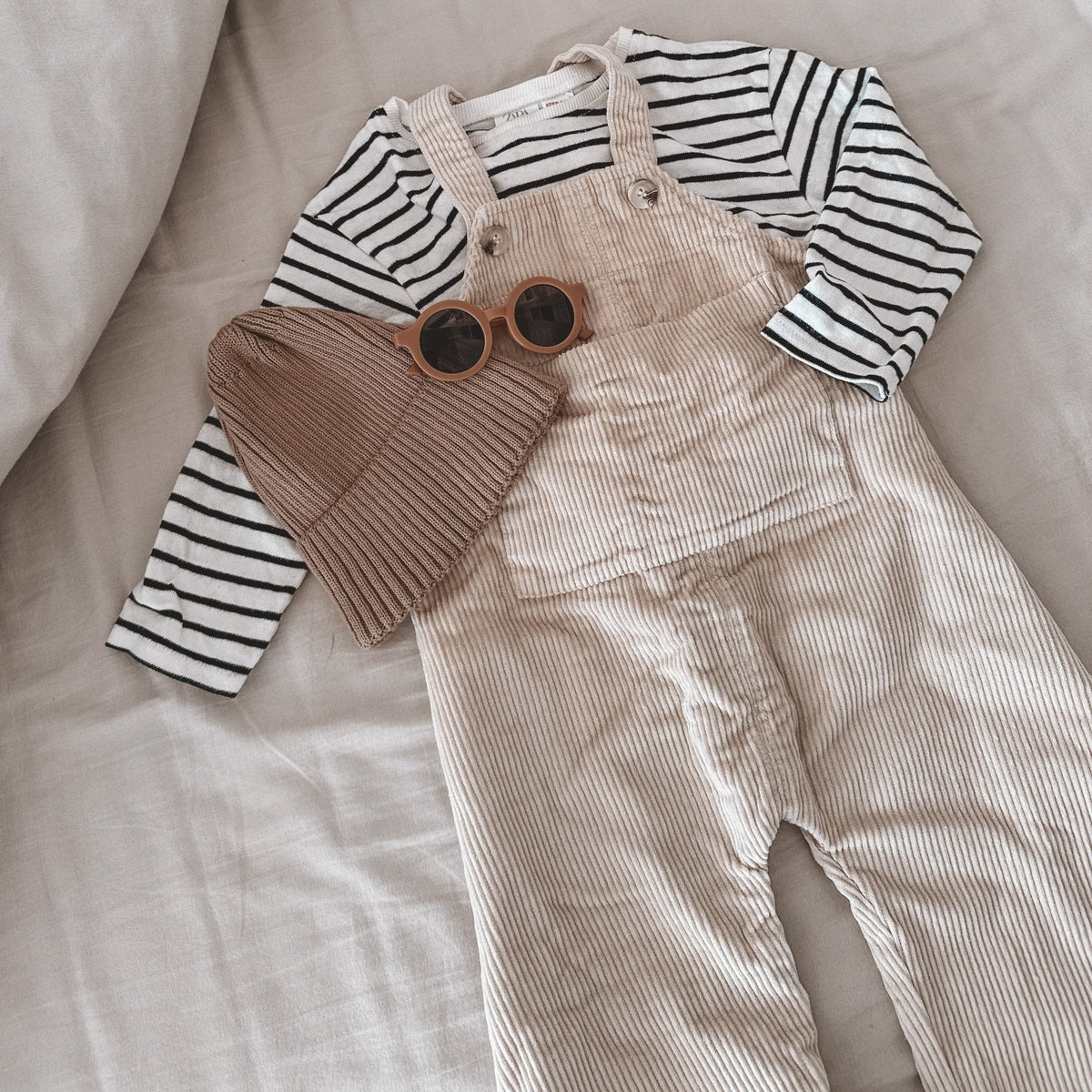 Corduroy Overalls - Cream